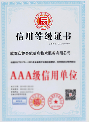 信用等級證書(shū)